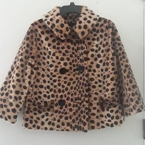 Cheetah print vintage coat